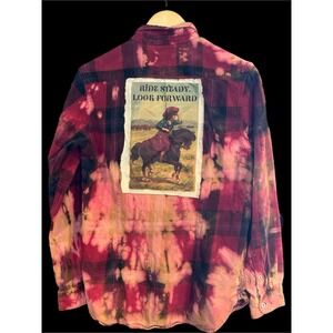 Ride Steady Western Art Flannel Shirt | Slim Fit Medium | One-of-One